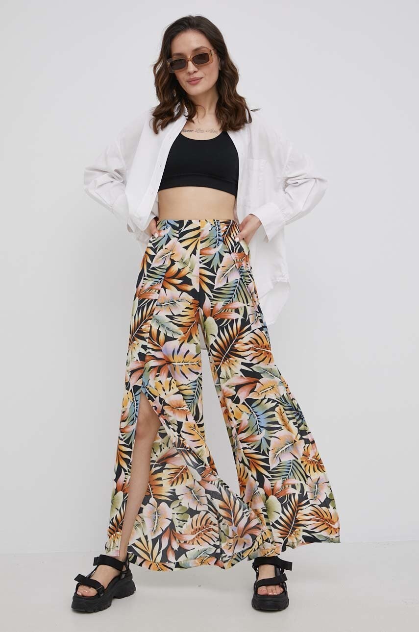 Billabong pantaloni femei, lat, high waist