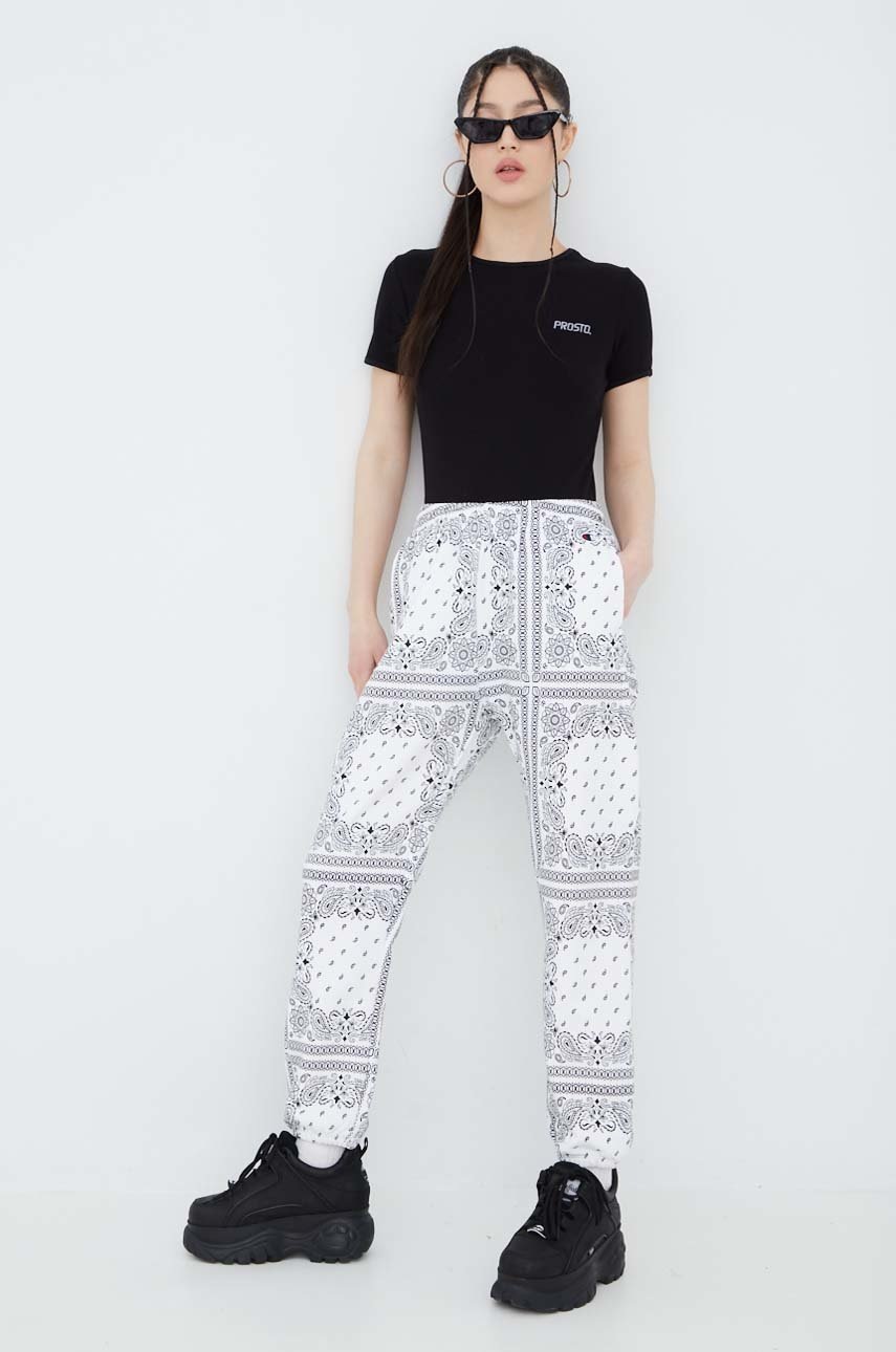 Παντελόνι Champion χρώμα: άσπρο φωτογραφία