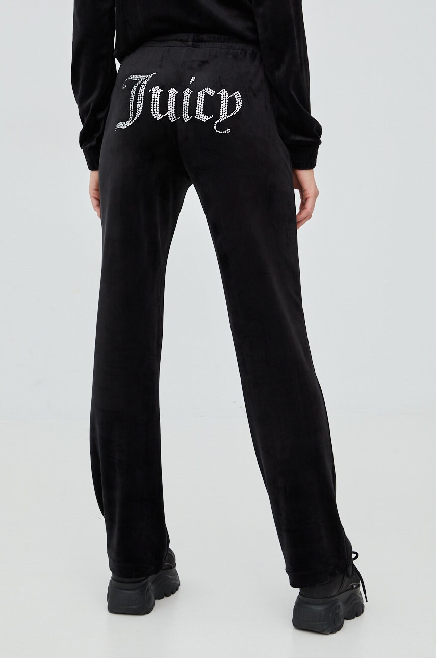 

Спортивні штани Juicy Couture жіночі колір чорний з аплікацією