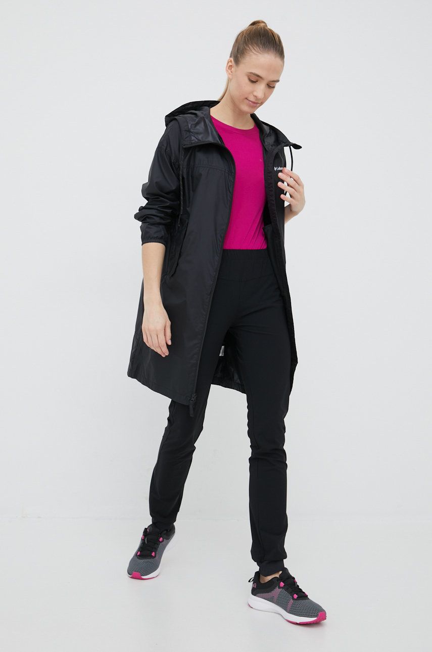 CMP pantaloni de exterior femei, culoarea negru, imagine reduceri black friday 2021 answear.ro