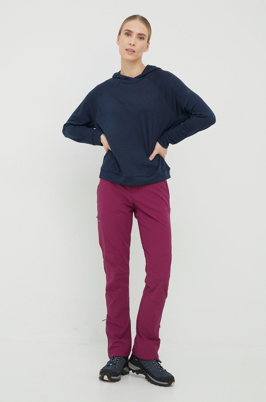 Viking pantaloni de exterior Expander femei, culoarea violet answear.ro
