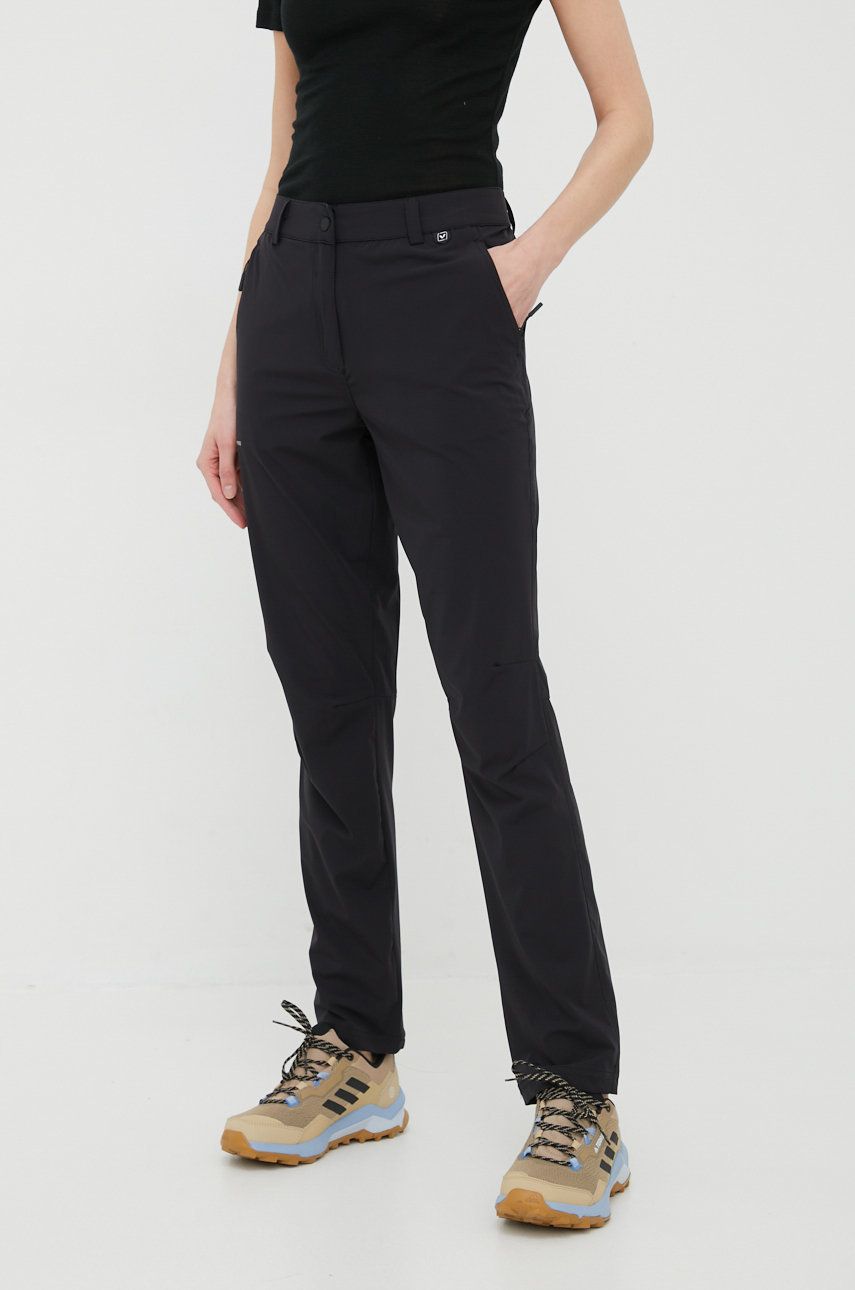 Viking pantaloni de exterior Expander Ultralight femei, culoarea negru