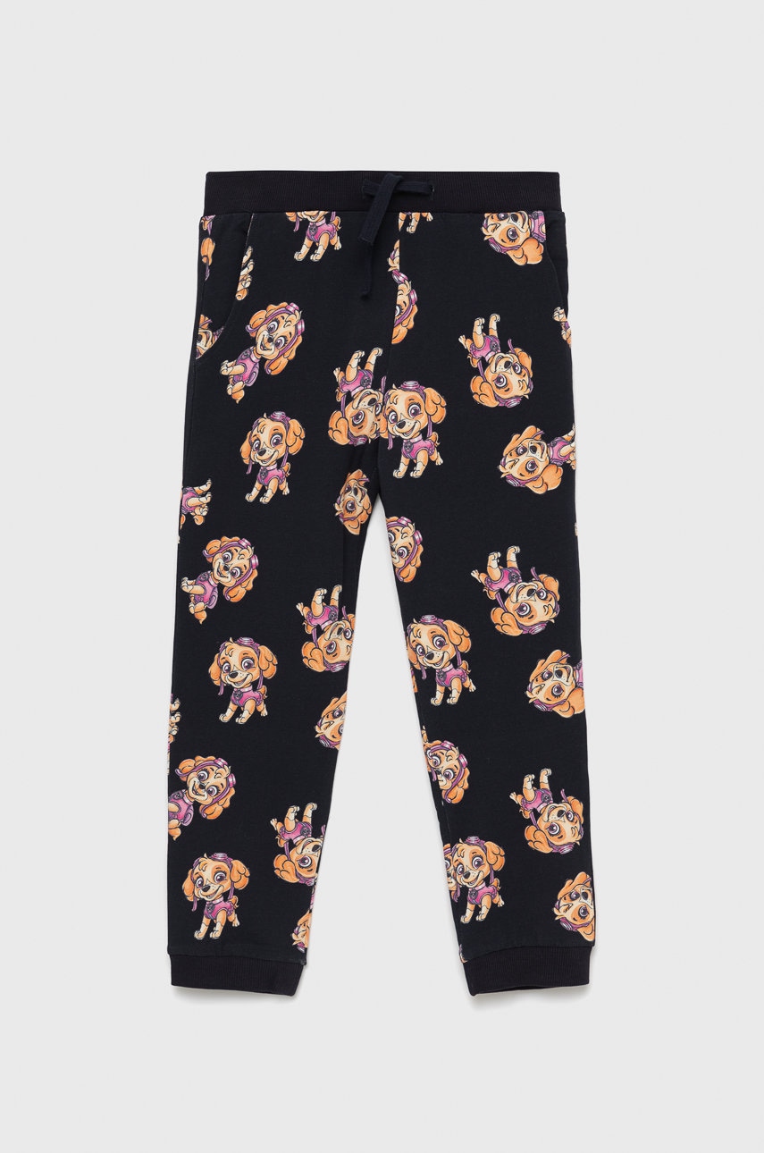 Name It pantaloni de trening pentru copii culoarea albastru marin, modelator