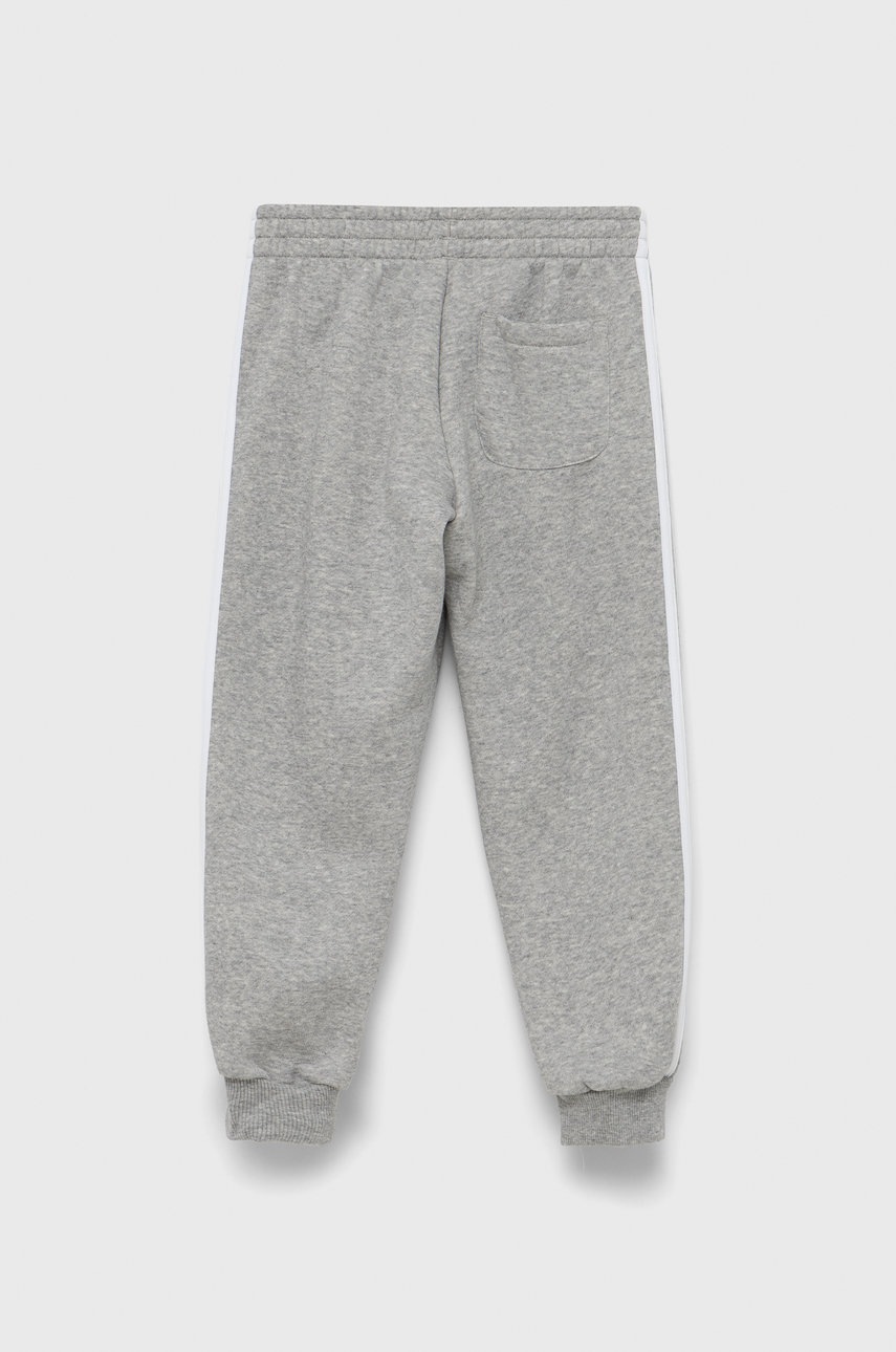 Детские брюки adidas Performance H65793 цвет серый с аппликацией