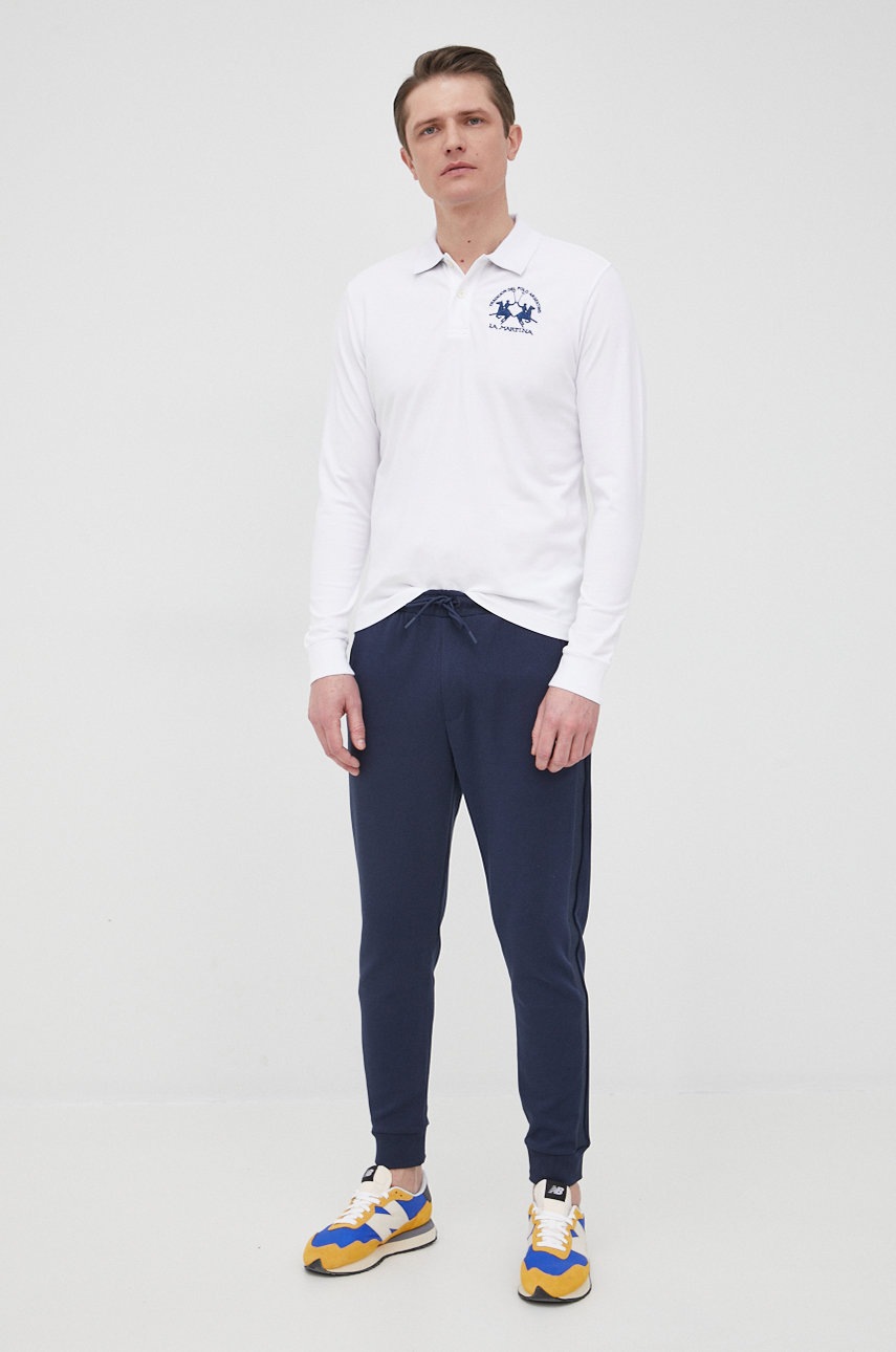 

Штани Boss Boss Athleisure чоловічі колір синій з аплікацією