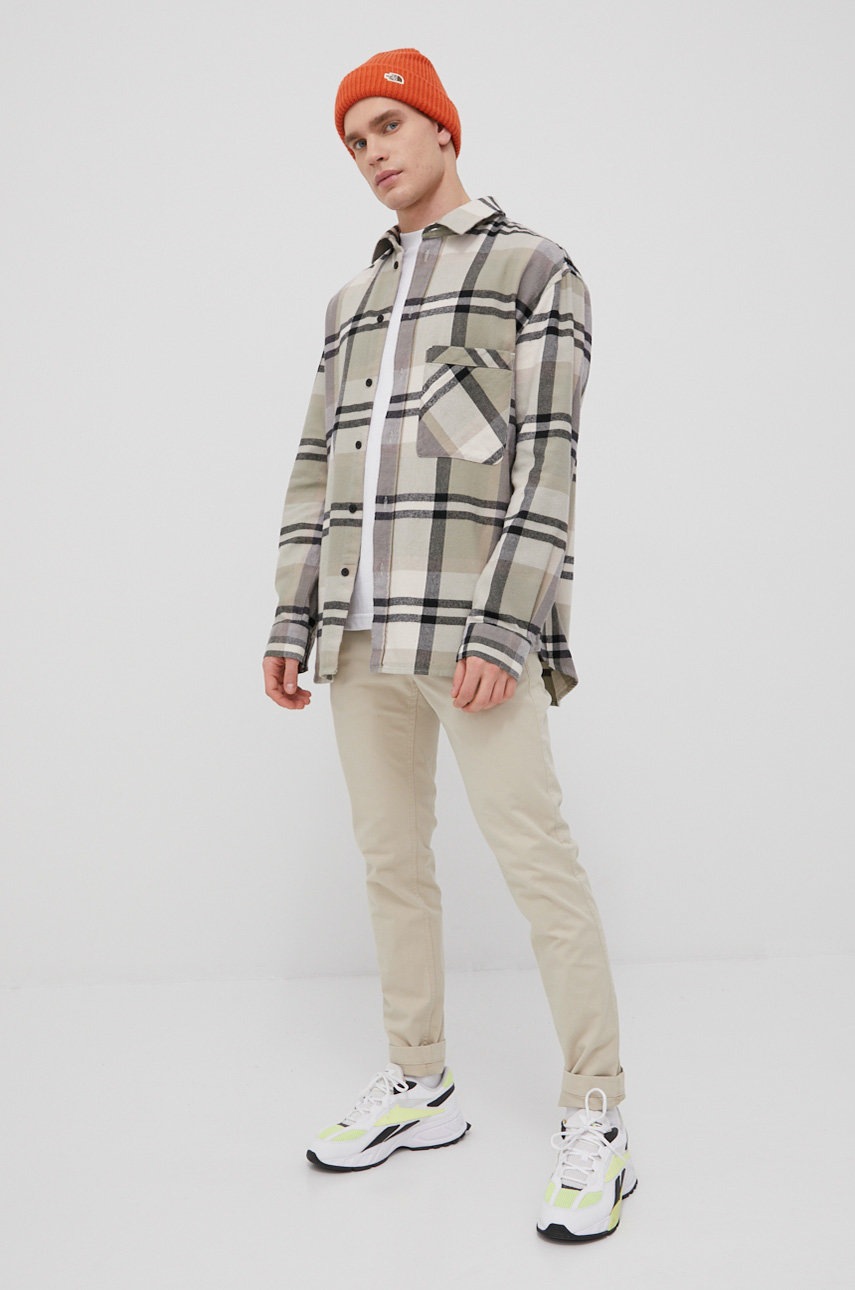 

Брюки Tommy Jeans мужское цвет жёлтый фасон chinos