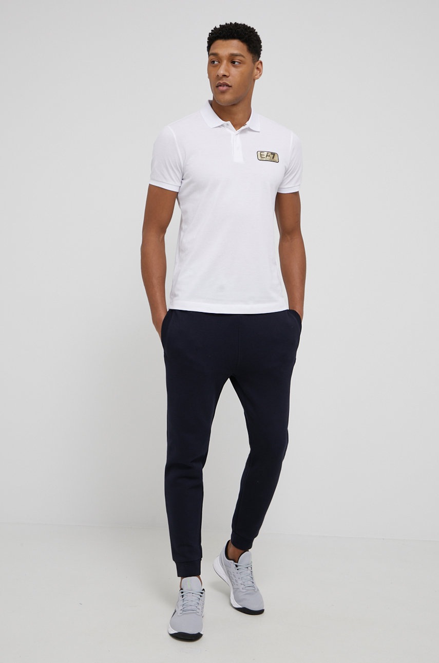 

Панталони Guess мъжки в меланж на тъмносиньо, Тъмносин