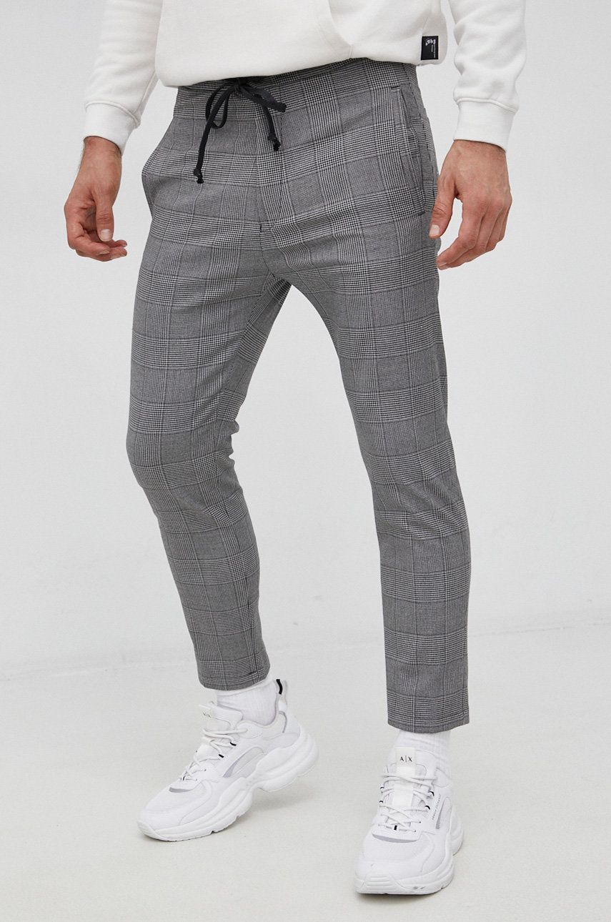 Drykorn Pantaloni Jeger bărbați, culoarea gri, model drept answear.ro imagine noua