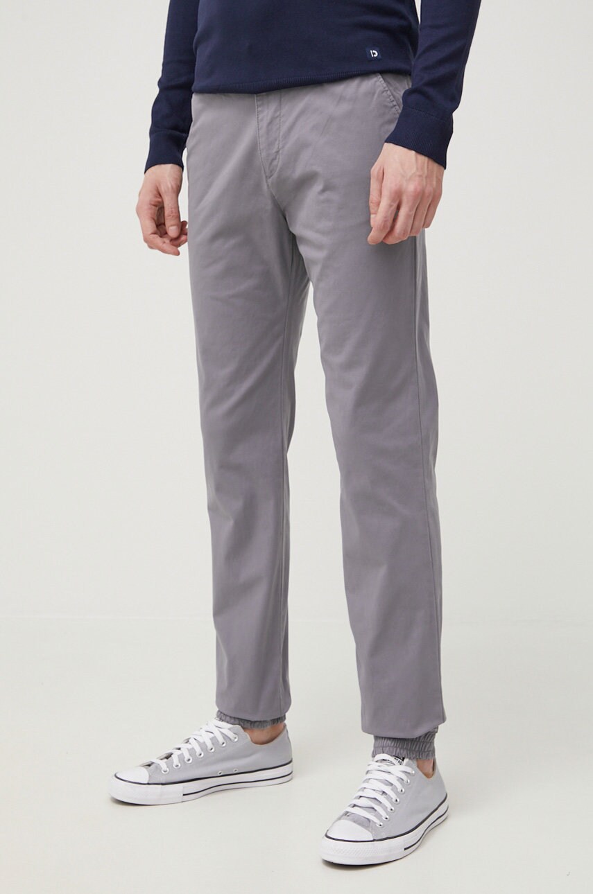 Tom tailor pantaloni barbati, culoarea gri, drept