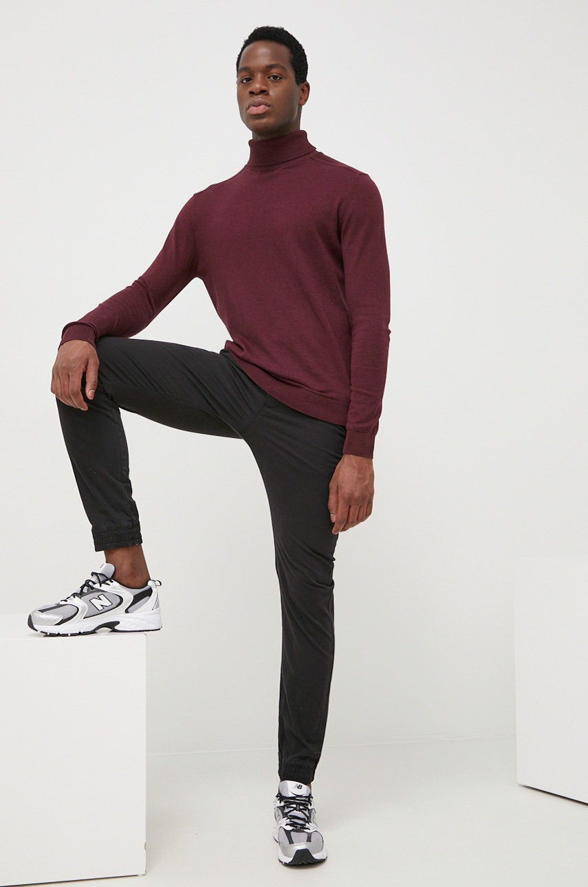 

Штани Tom Tailor чоловіче колір чорний фасон jogger
