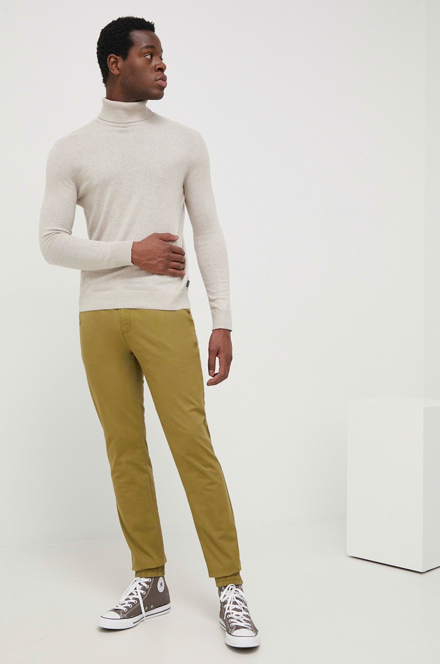 

Штани Tom Tailor чоловіче колір зелений фасон jogger