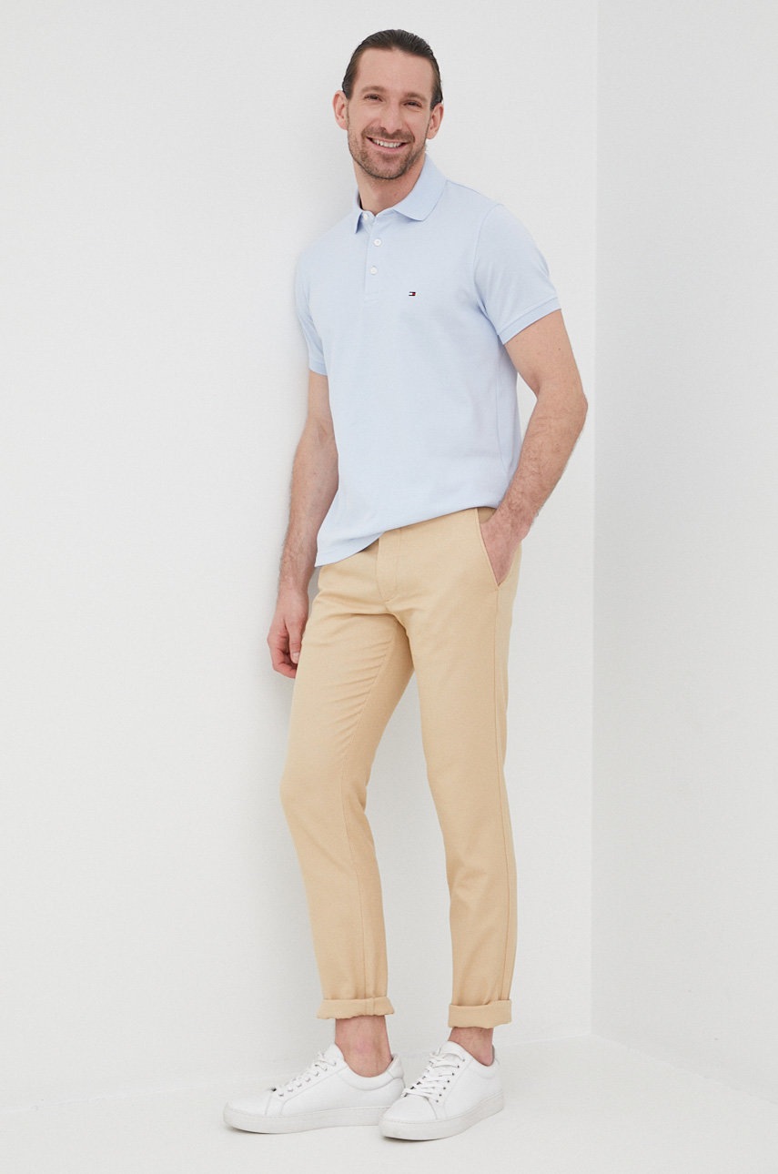 

Штани Tommy Hilfiger Bleecker чоловічі колір бежевий фасон chinos