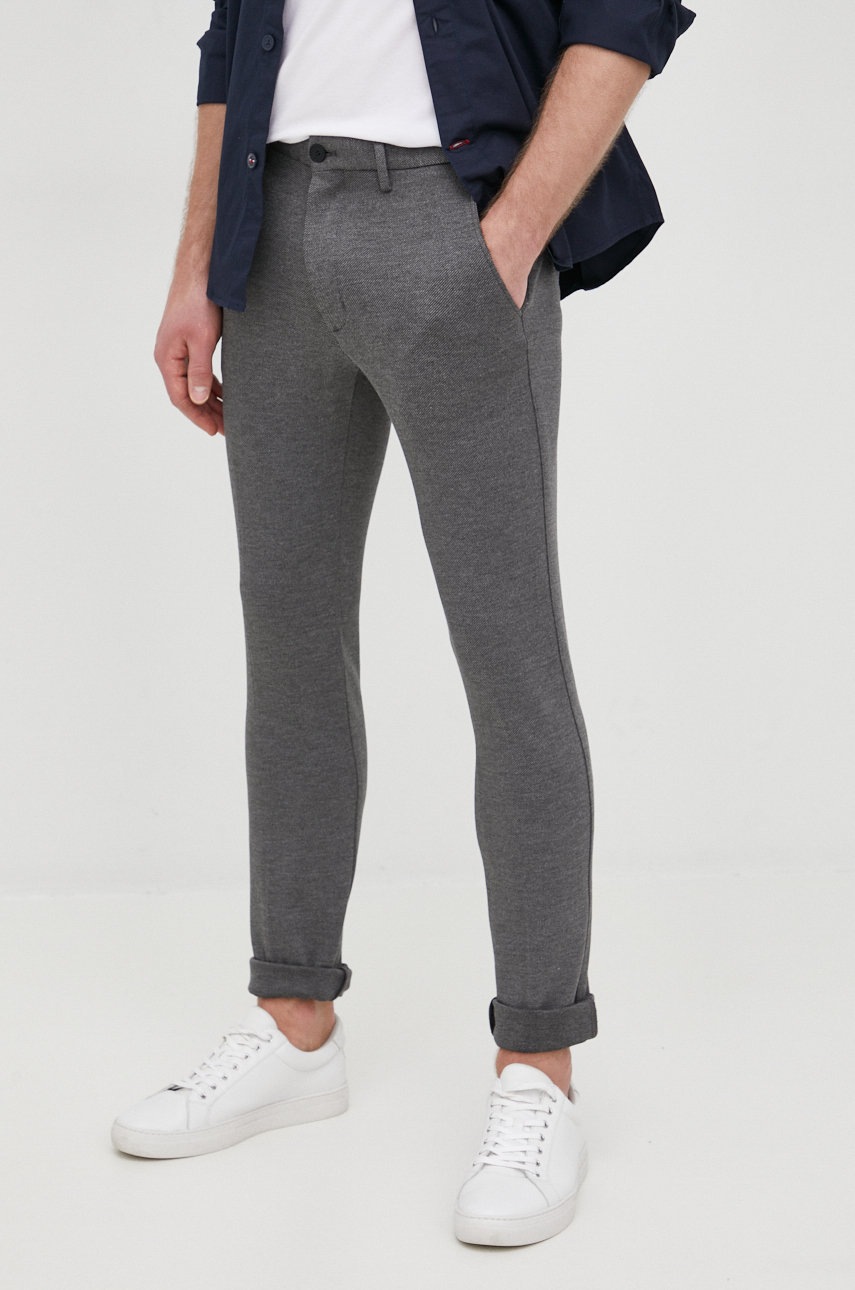 

Штани Tommy Hilfiger Bleecker чоловічі колір сірий фасон chinos
