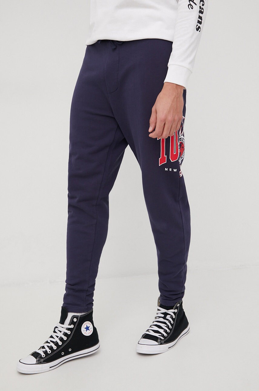 Tommy jeans barbati, culoarea albastru marin, cu imprimeu