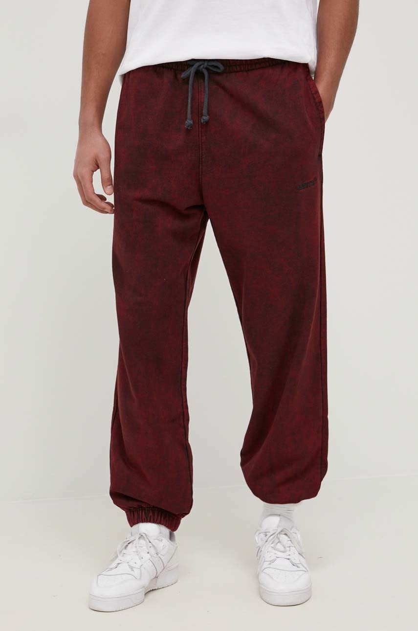 Levi's pantaloni de bumbac barbati, culoarea bordo, modelator