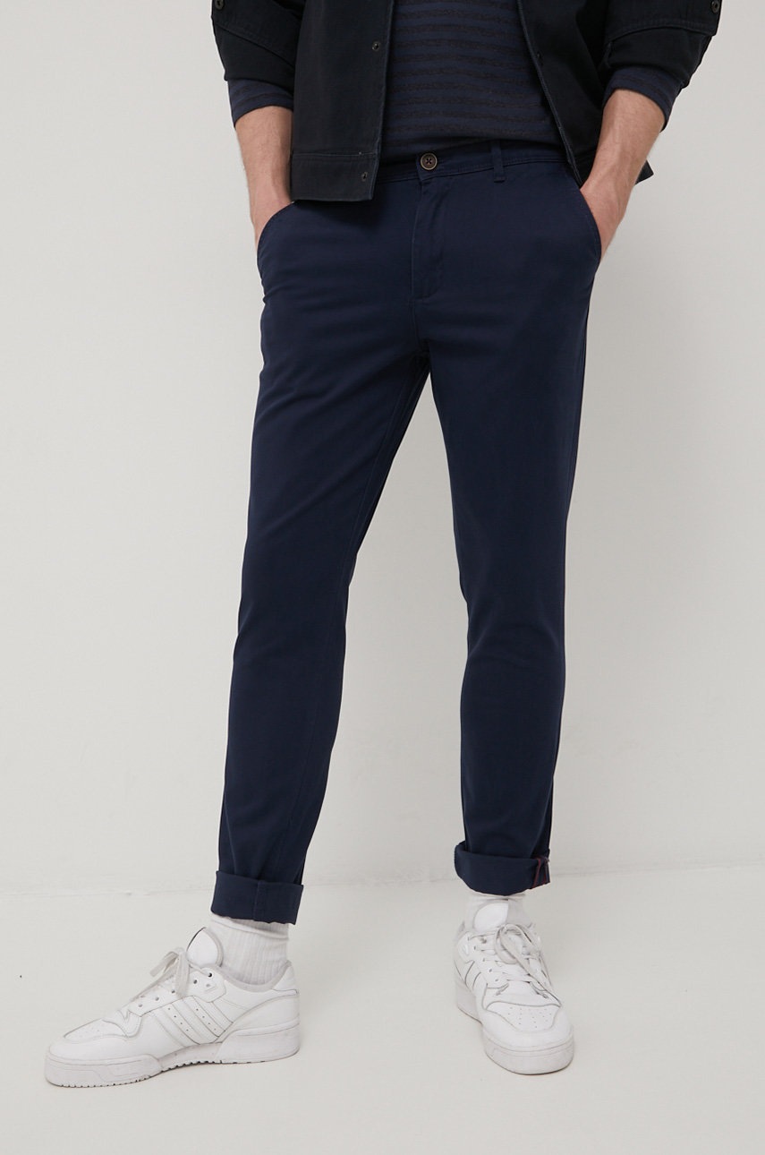 

Панталони Produkt by Jack & Jones мъжко в тъмносиньо със стандартна кройка, Тъмносин