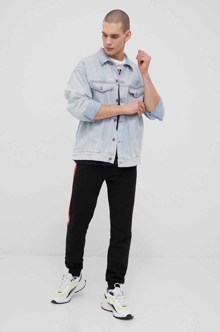 Produkt by jack & jones pantaloni barbati, culoarea rosu, cu imprimeu
