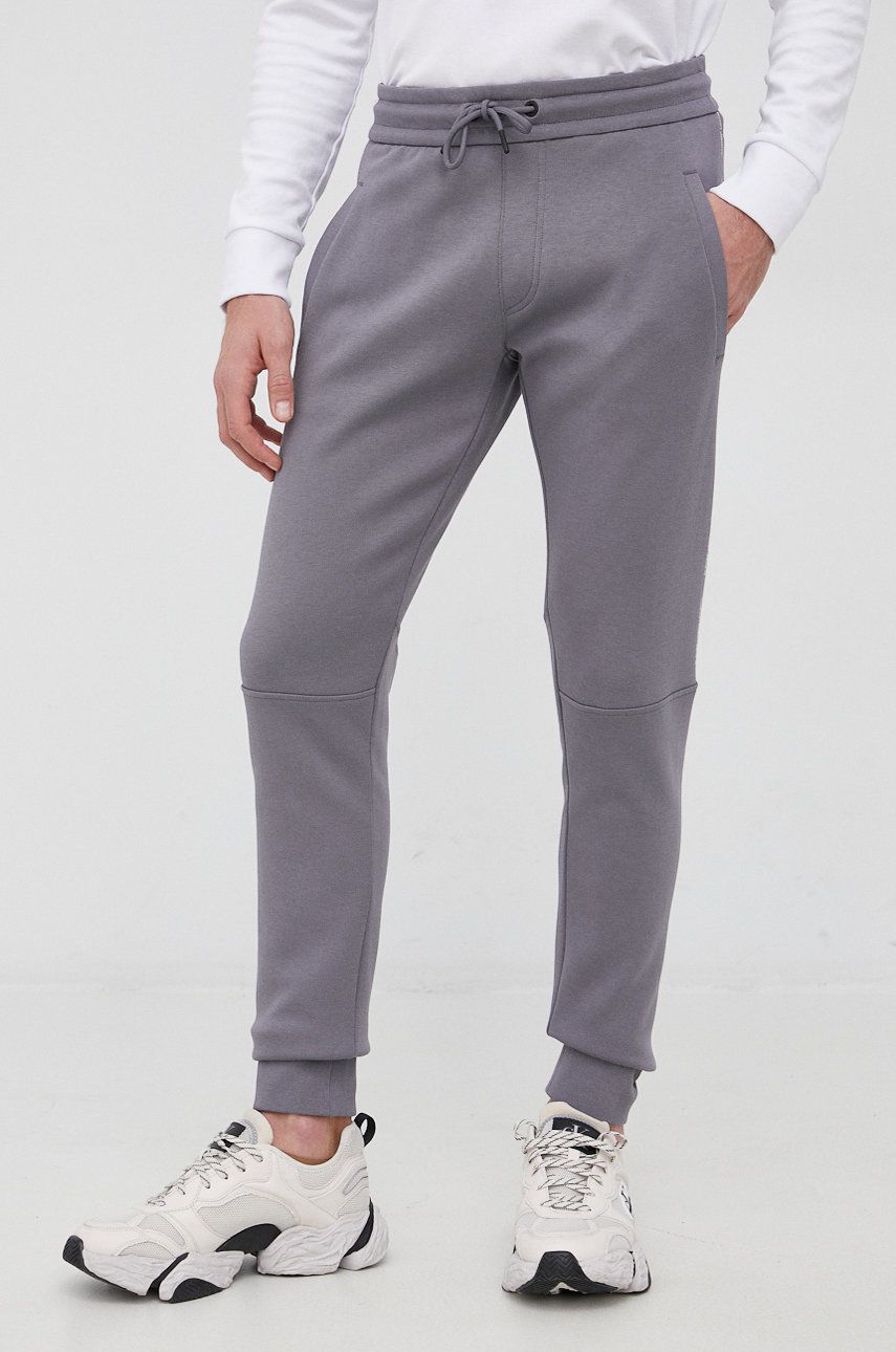 Calvin Klein Jeans Spodnie męskie kolor szary z nadrukiem