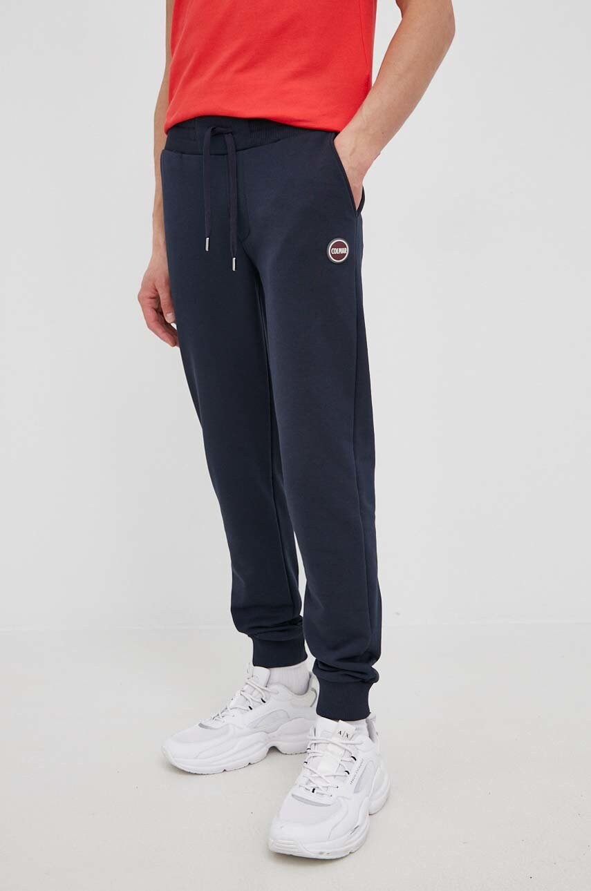 Colmar pantaloni barbati, culoarea albastru marin, neted