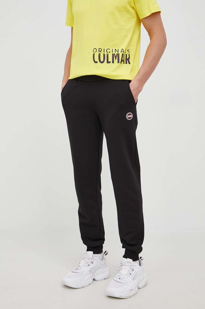 Colmar pantaloni barbati, culoarea negru, neted