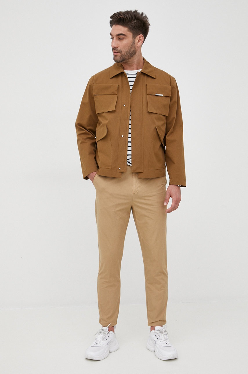 

Бавовняні штани Scotch & Soda чоловічі колір зелений фасон chinos