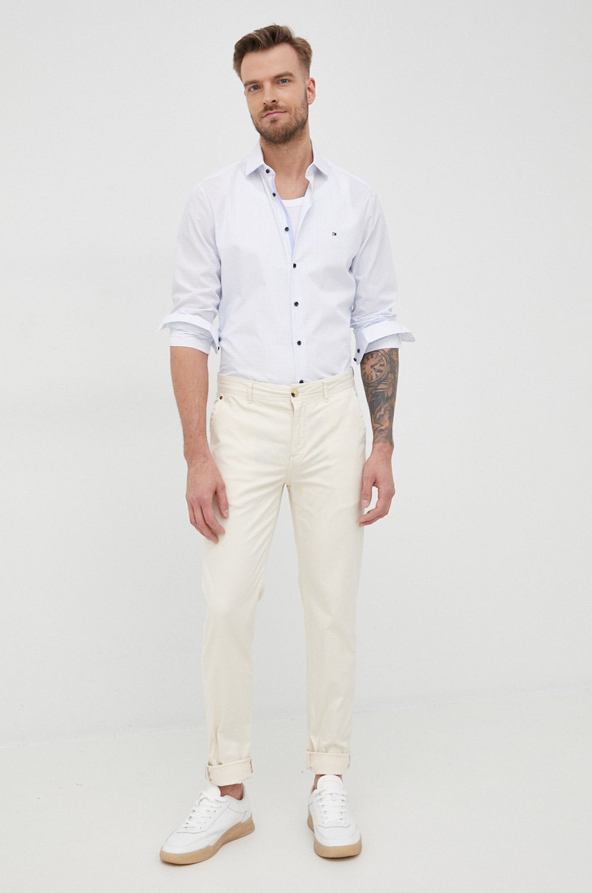 

Брюки Scotch & Soda мужские цвет бежевый прямые