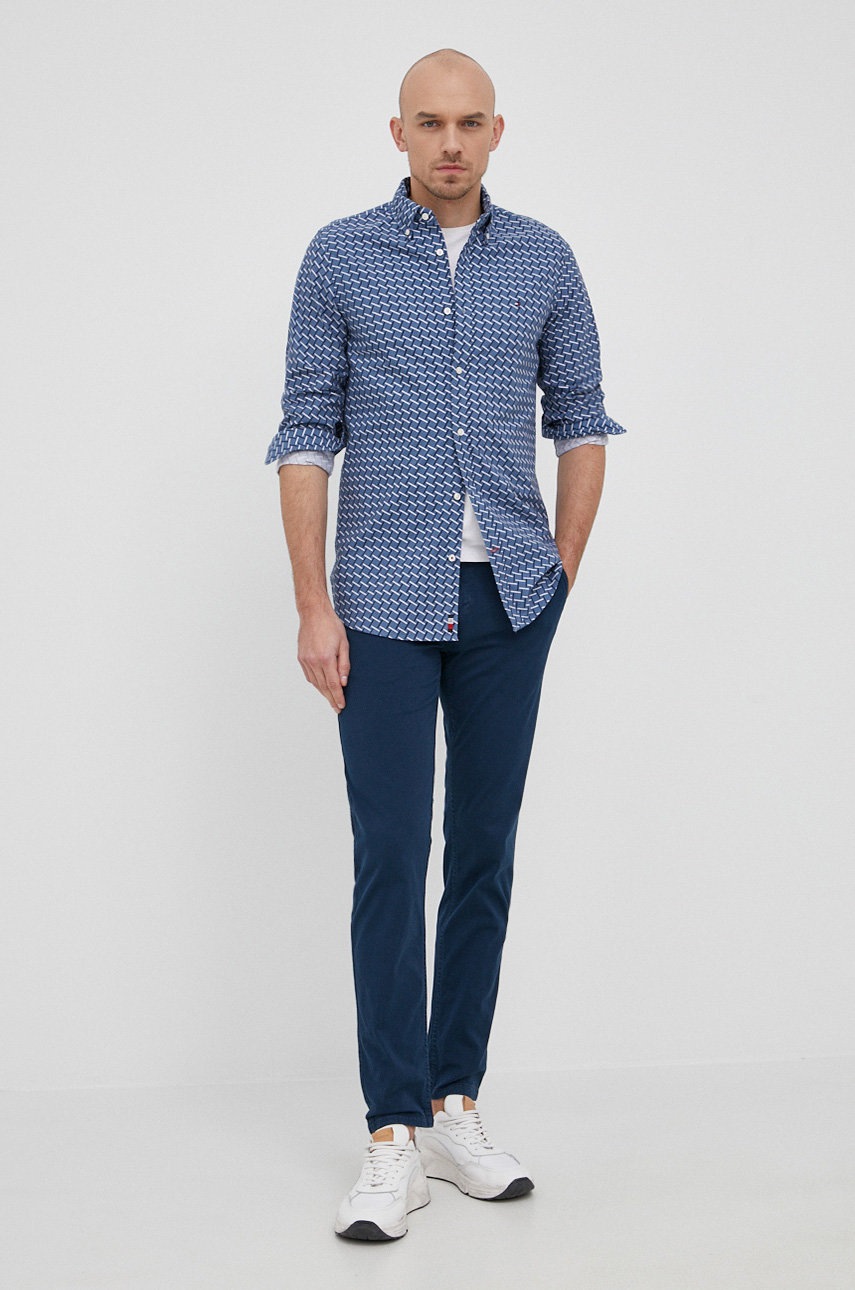 

Брюки Scotch & Soda мужское цвет синий прямое