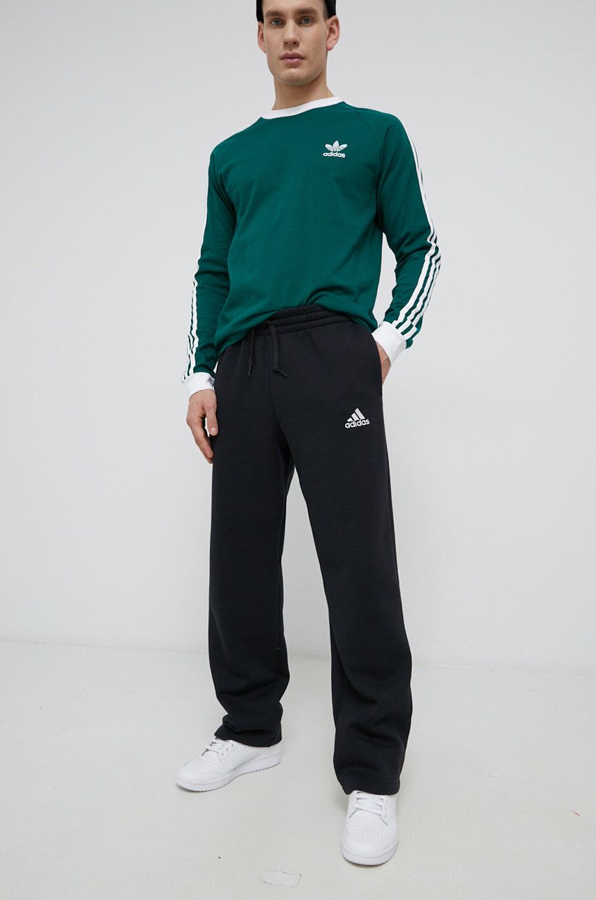 Adidas Pantaloni bărbați, culoarea negru, material neted 2022 ❤️ Pret Super answear imagine noua 2022