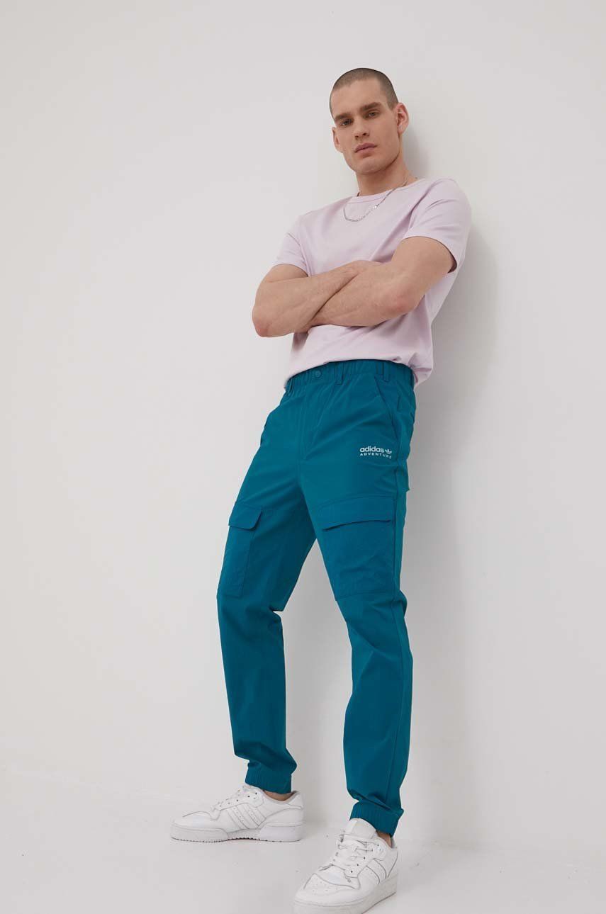 Adidas Originals spodnie męskie kolor zielony joggery