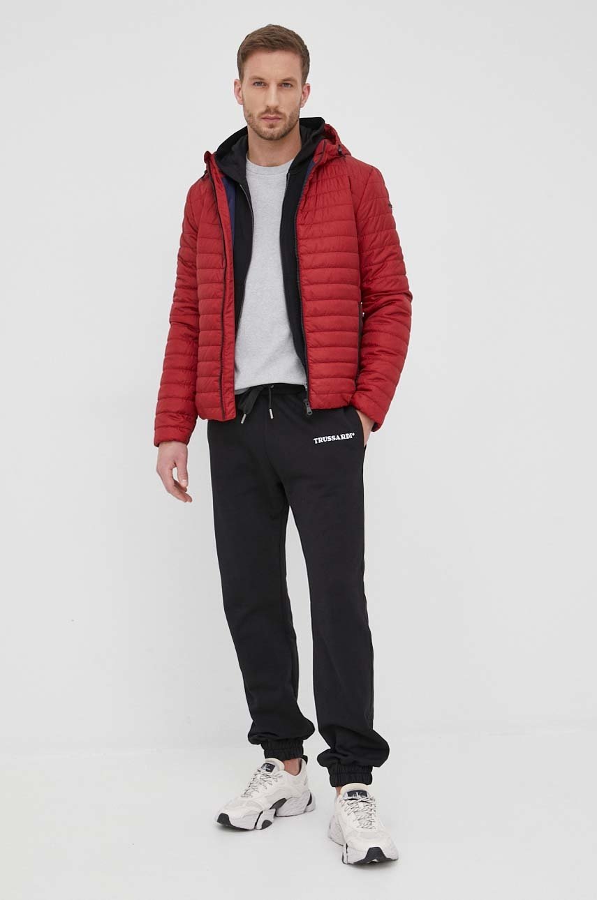 

Бавовняні штани Trussardi чоловічі колір чорний меланж