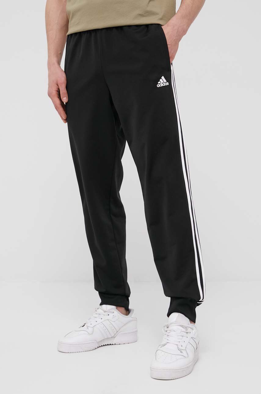 Adidas Pantaloni H46105 Barbati, Culoarea Negru, Cu Imprimeu