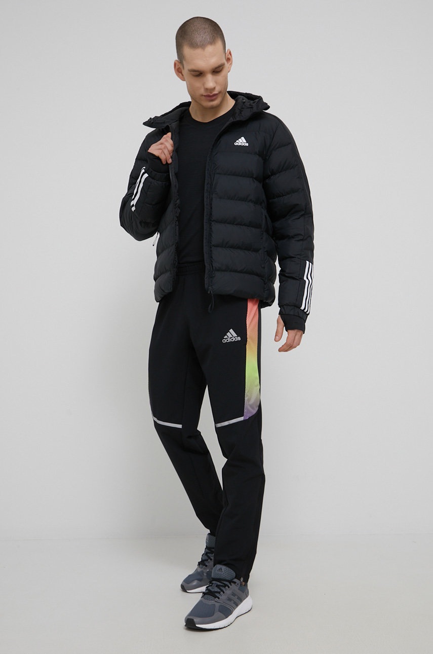 

Штани для бігу adidas Performance H61158 чоловічі колір чорний візерунок