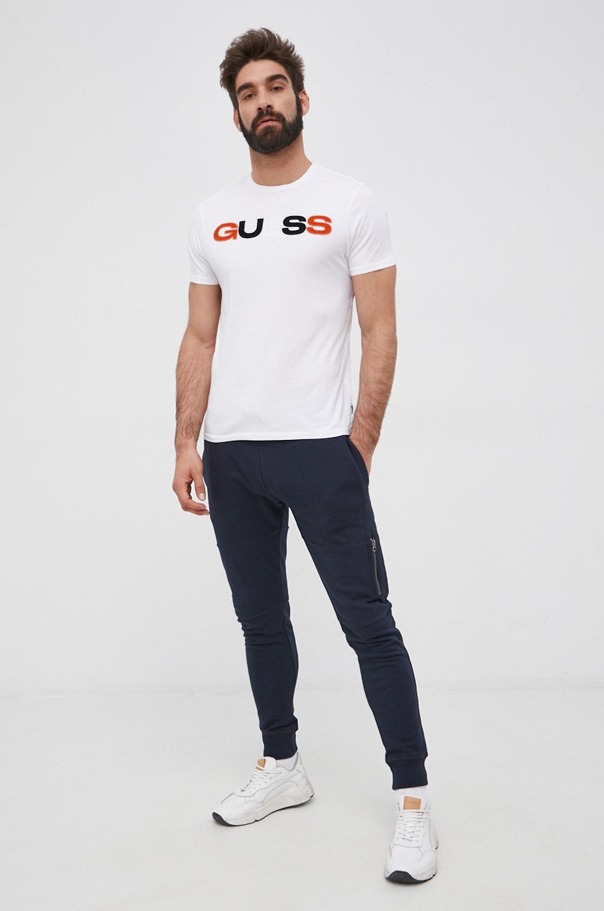 

Хлопковые брюки Pepe Jeans Damarion мужские цвет синий гладкие