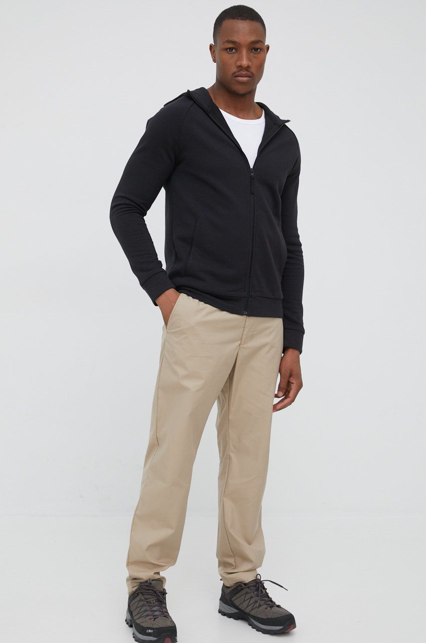 Jack Wolfskin pantaloni de exterior Lakeside Trip barbati, culoarea bej, cu fason cargo