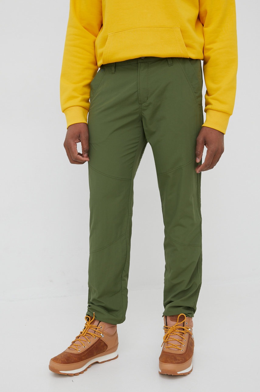 

Брюки outdoor Jack Wolfskin Desert Valley мужские цвет зелёный прямые