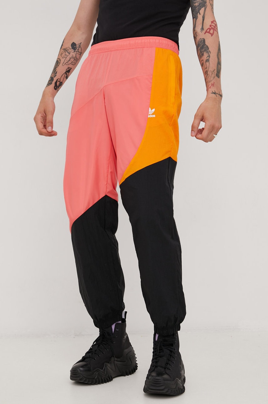 Adidas originals pantaloni de trening adicolor hc4502 barbati, culoarea negru, modelator