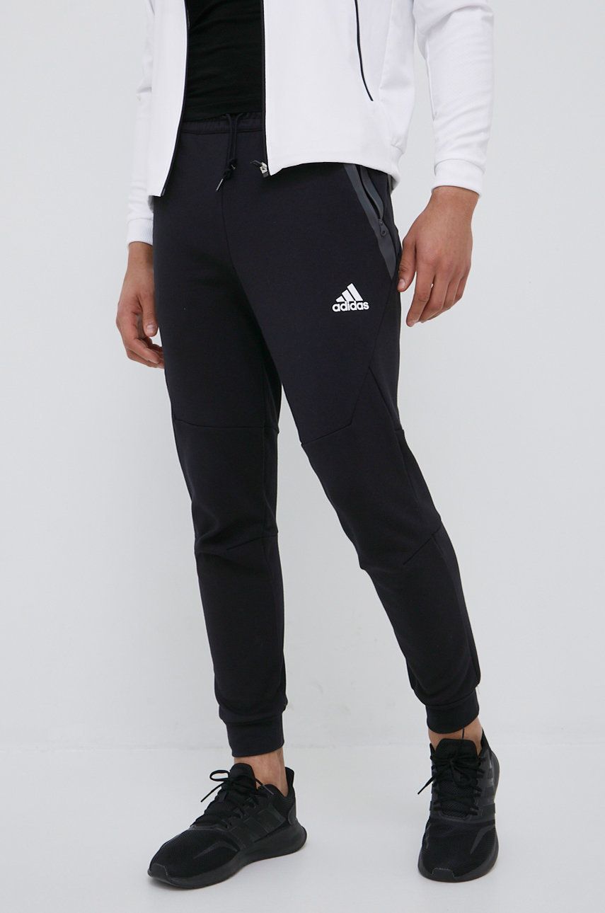 adidas Performance pantaloni de trening HE5038 barbati, culoarea negru, neted
