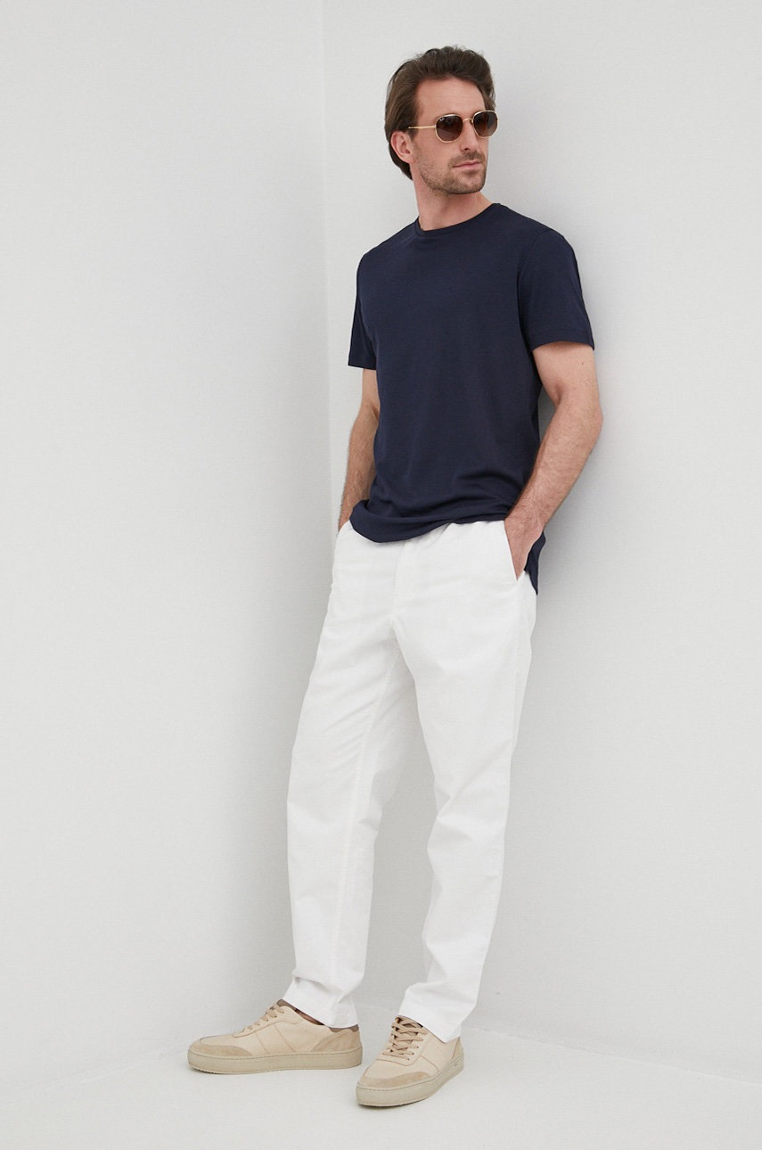 

Панталони Polo Ralph Lauren мъжко в бяло със стандартна кройка, Бял