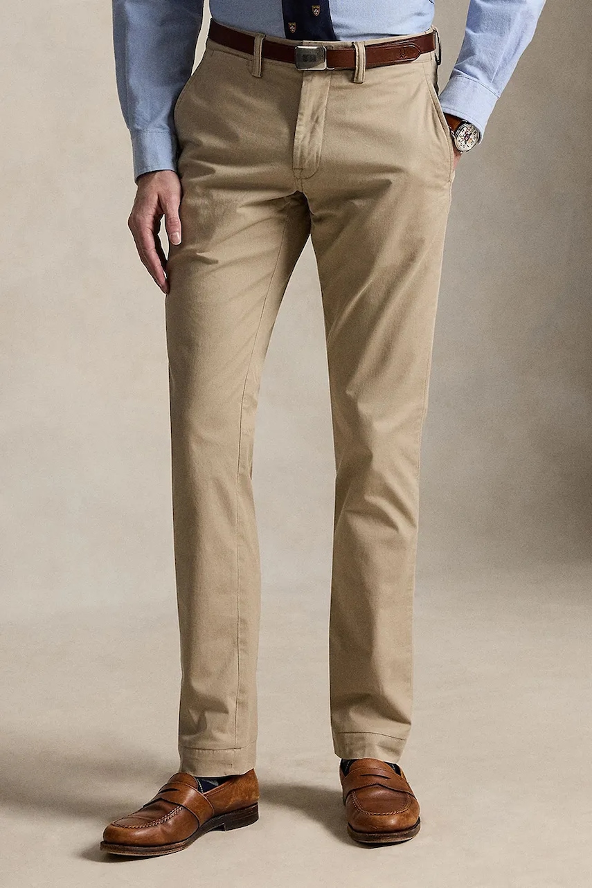 Polo Ralph Lauren spodnie 710778778001 męskie kolor beżowy proste