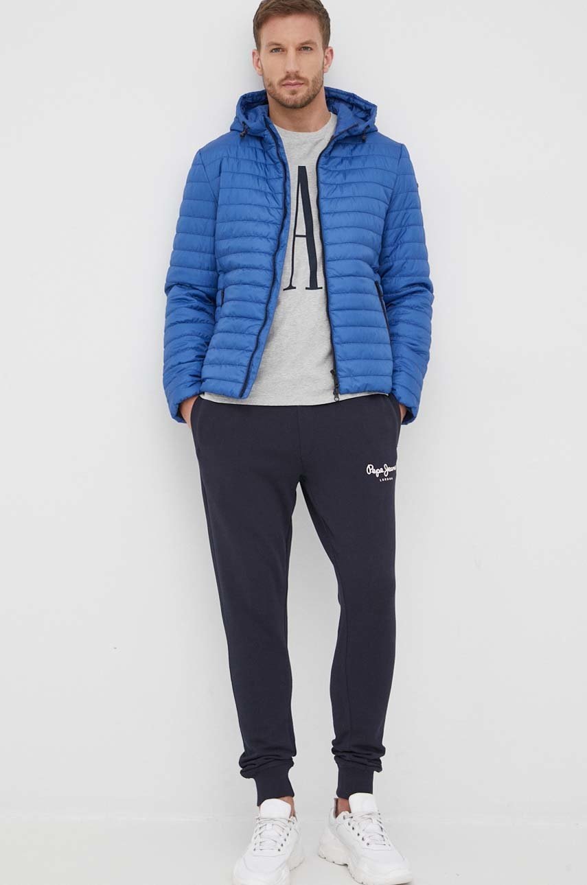 

Хлопковые брюки Pepe Jeans George Jogger мужские цвет синий с принтом
