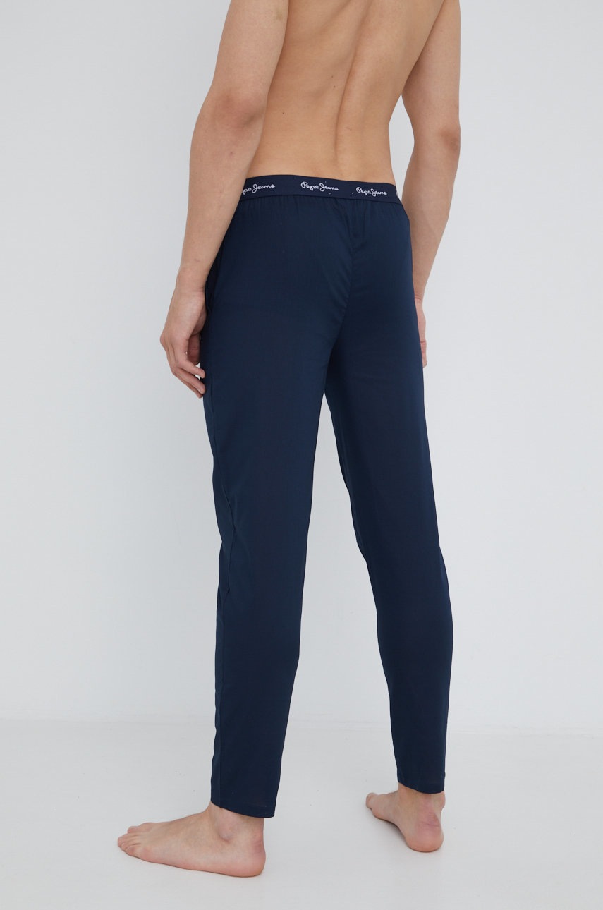 

Хлопковые пижамные брюки Pepe Jeans Rossee цвет синий однотонная