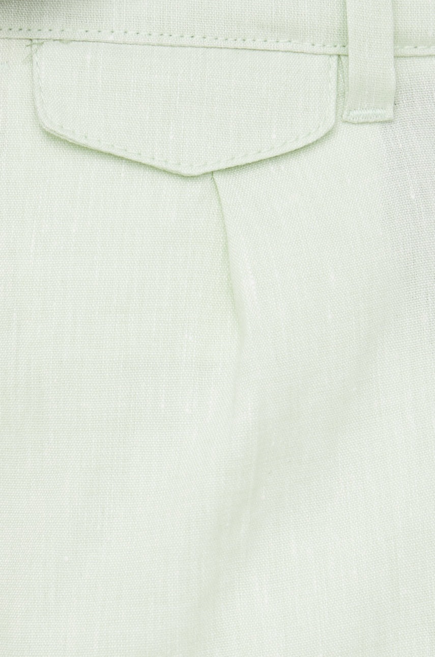 Σορτς από λινό Drykorn χρώμα: πράσινο φωτογραφία