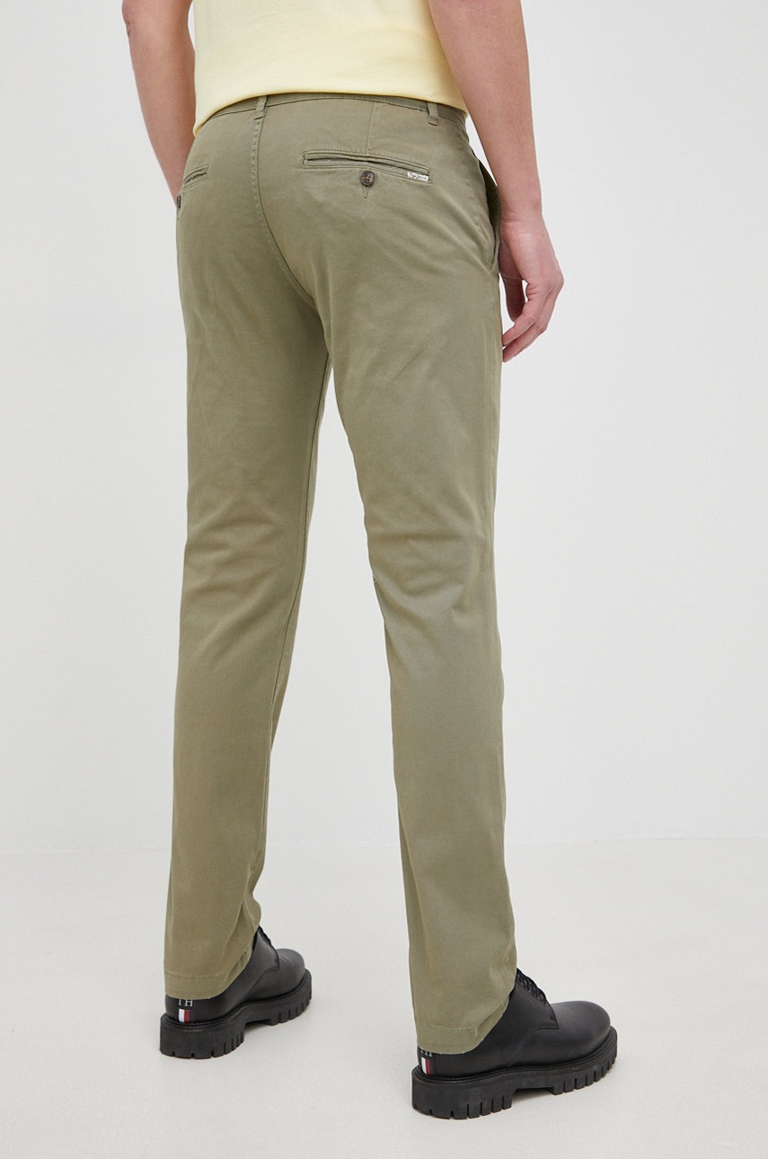 

Штани Pepe Jeans Sloane чоловічі колір зелений фасон chinos