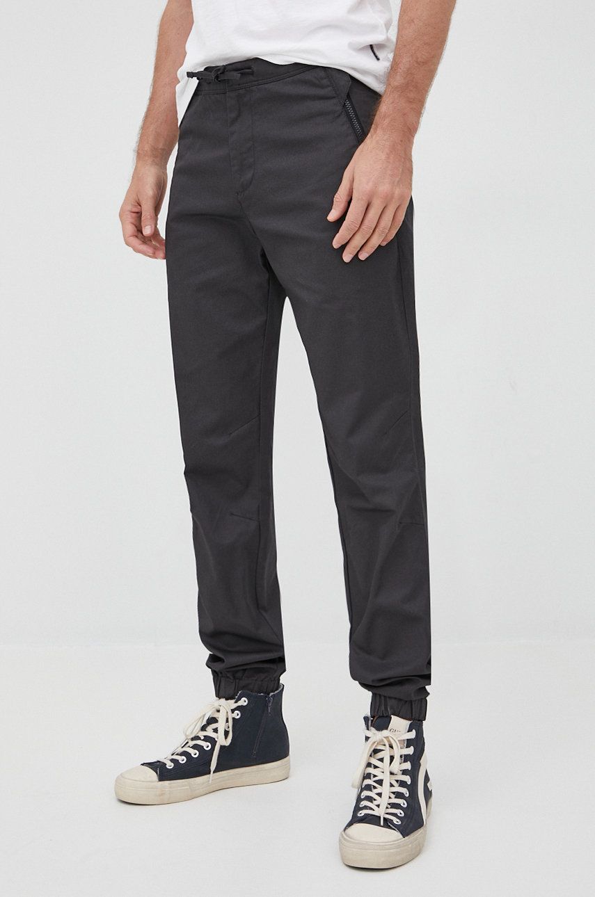 Sisley pantaloni de bumbac barbati, culoarea negru, jogger answear.ro