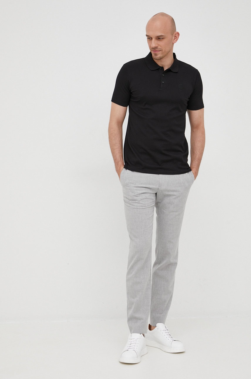 

Брюки с примесью шерсти Tommy Hilfiger мужские цвет серый фасон chinos