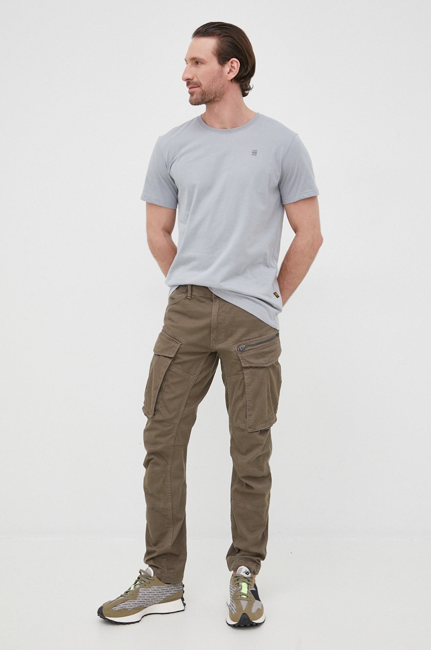 

Штани G-Star Raw чоловічі колір коричневий фасон cargo