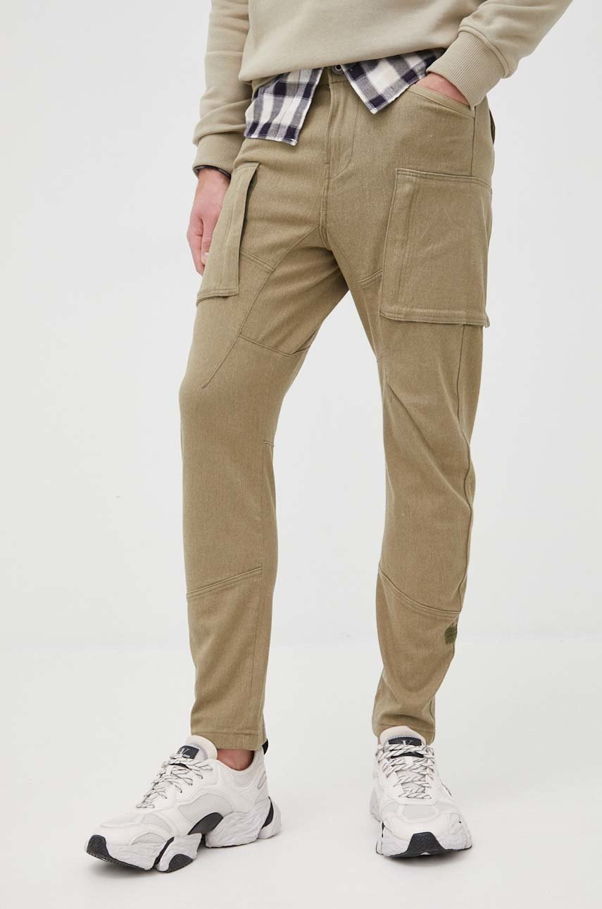 

Панталони G-Star Raw мъжко в зелено с кройка тип карго, Зелен