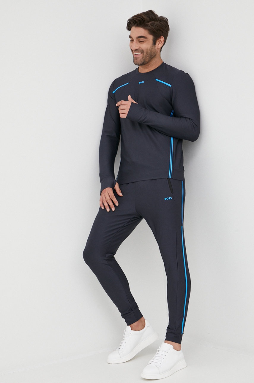 

Спортен панталон BOSS Boss Athleisure мъжки в сиво с принт, Сив
