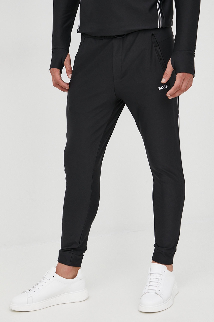 

Спортен панталон BOSS Boss Athleisure мъжки в черно с принт, Черен