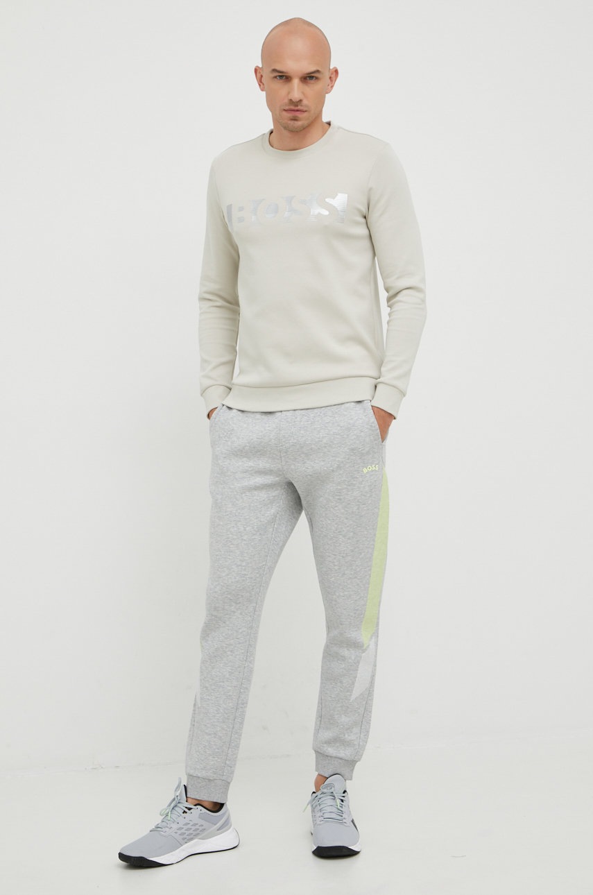 

Спортивні штани BOSS Boss Athleisure чоловічі колір сірий з принтом